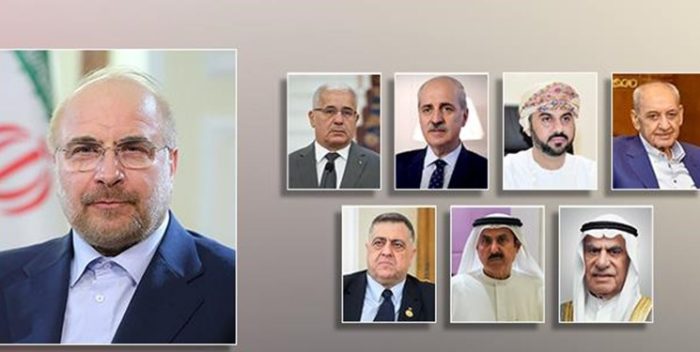 درخواست قالیباف برای برگزاری فوری نشست روسای مجالس کشورهای اسلامی با هدف توقف جنایات صهیونیست‌ها