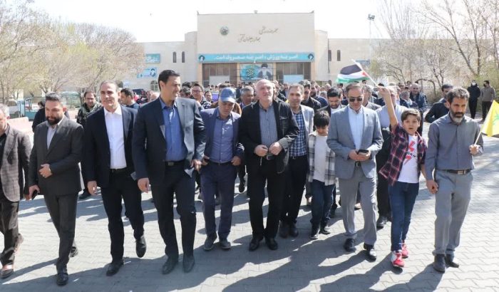 حضور پرشور ورزشکاران در راهپیمایی روز قدس تبریز